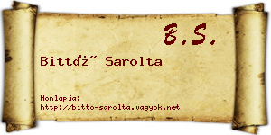 Bittó Sarolta névjegykártya