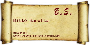 Bittó Sarolta névjegykártya