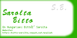 sarolta bitto business card